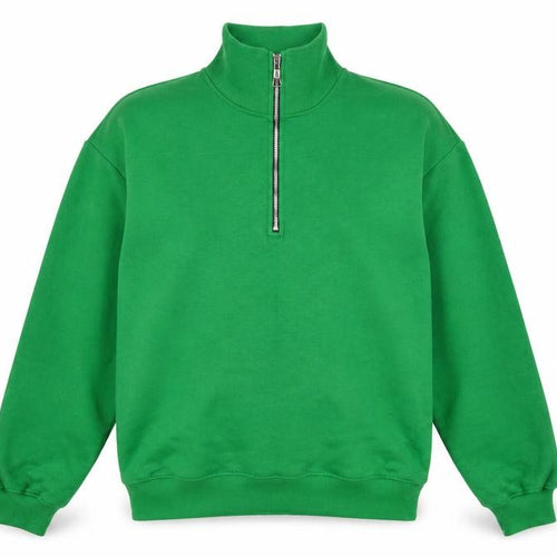 In The Style Women’s Green Size 12 Half Zip High Neck Sweatshirt