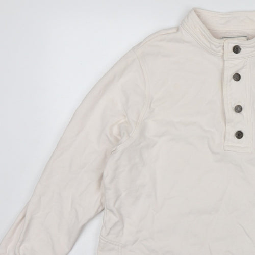 Gap Work-Force Men’s Ivory L Button Henley Sweatshirt Cotton