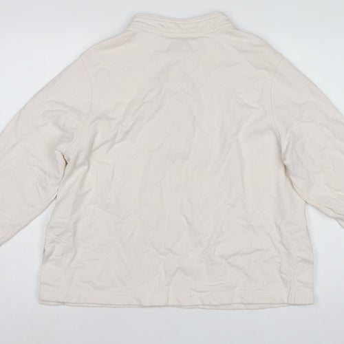 Gap Work-Force Men’s Ivory L Button Henley Sweatshirt Cotton