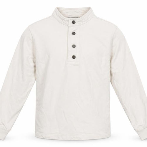 Gap Work-Force Men’s Ivory L Button Henley Sweatshirt Cotton
