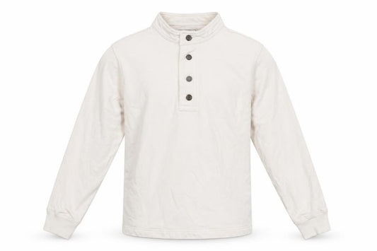 Gap Work-Force Men’s Ivory L Button Henley Sweatshirt Cotton