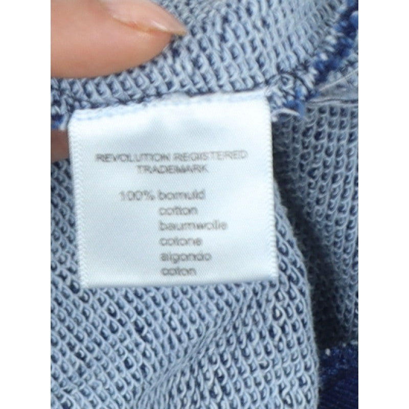 Revolution Men’s Blue Small Crew Neck Cotton Pullover Sweatshirt
