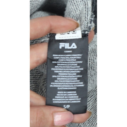 Fila Men’s Grey S Embroidered Logo Crew Neck Pullover Sweatshirt