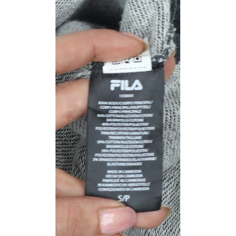 Fila Men’s Grey S Embroidered Logo Crew Neck Pullover Sweatshirt