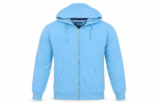 Fat Face Men's Blue M Full Zip Hooded Cotton Blend Hoodie
