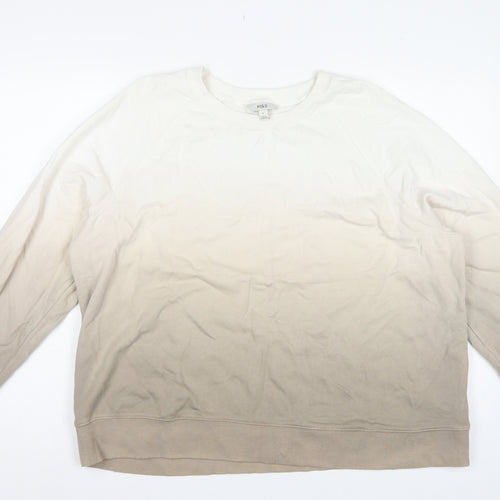 Marks and Spencer Women’s Ivory L Pullover Raglan Sweatshirt