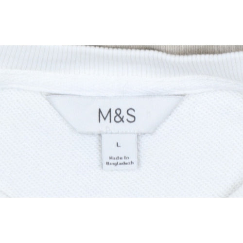 Marks and Spencer Women’s Ivory L Pullover Raglan Sweatshirt