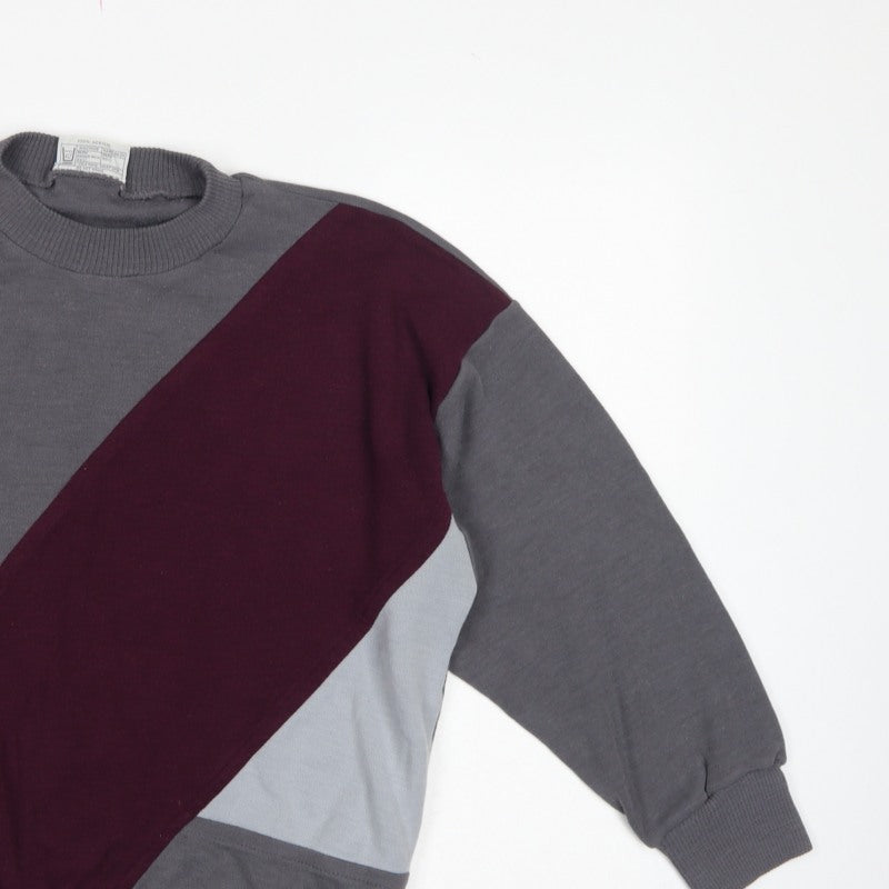 Greenwoods Active Women Grey M Colourblock Acrylic Sweatshirt Pullover