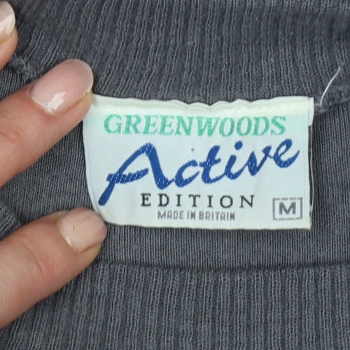 Greenwoods Active Women Grey M Colourblock Acrylic Sweatshirt Pullover