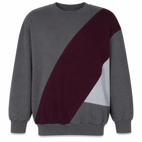 Greenwoods Active Women Grey M Colourblock Acrylic Sweatshirt Pullover
