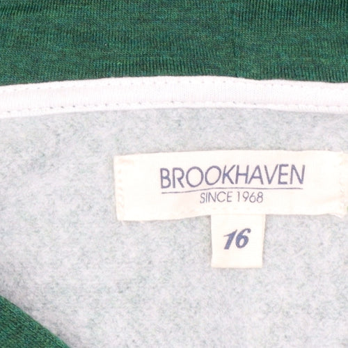Brookhaven Women’s Green Size 16 Full Zip Hooded Fleece Hoodie