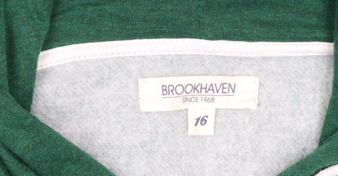 Brookhaven Women’s Green Size 16 Full Zip Hooded Fleece Hoodie