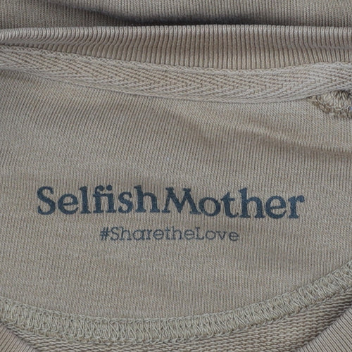 Selfish Mother Women’s Brown L Love Leopard Print Raglan Sweatshirt