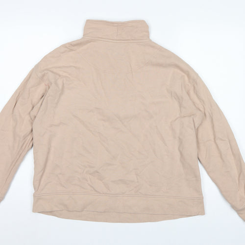 Joules Women Beige UK 14 Pullover Sweatshirt Gold 1/2 Zip