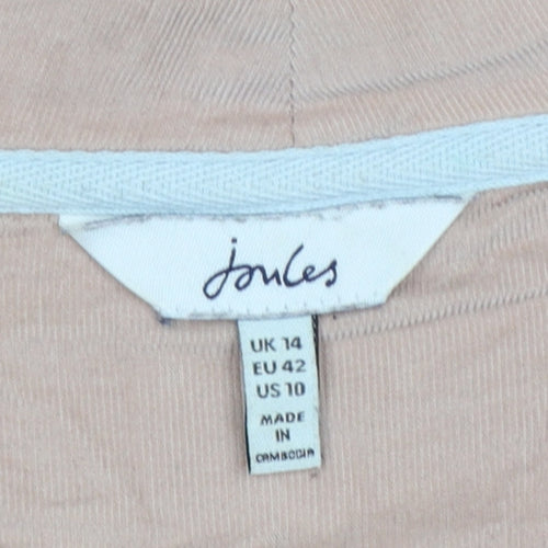 Joules Women Beige UK 14 Pullover Sweatshirt Gold 1/2 Zip