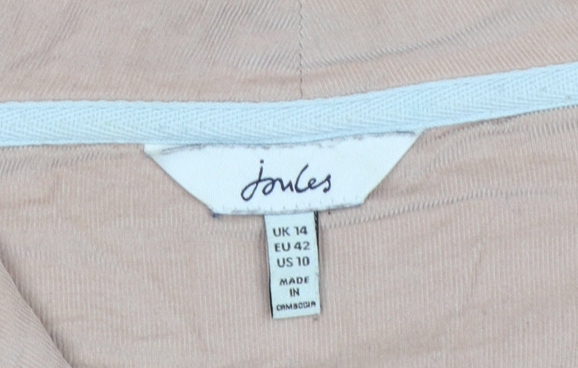 Joules Women Beige UK 14 Pullover Sweatshirt Gold 1/2 Zip