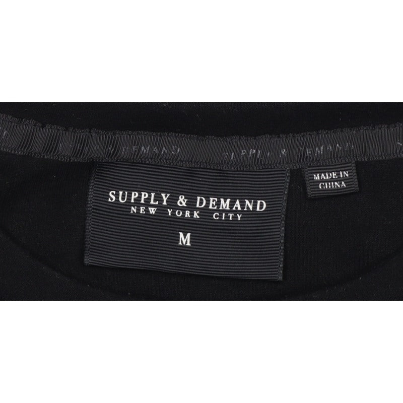 Supply & Demand Men’s Black M Pullover Crew Neck Graphic Sweatshirt