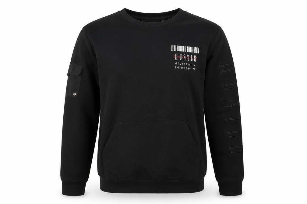 Supply & Demand Men’s Black M Pullover Crew Neck Graphic Sweatshirt