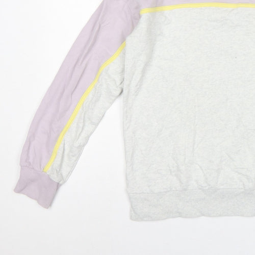 Next Women Multicoloured UK 14 Colourblock Cotton Pullover Sweatshirt