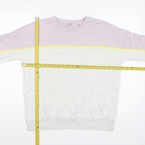 Next Women Multicoloured UK 14 Colourblock Cotton Pullover Sweatshirt
