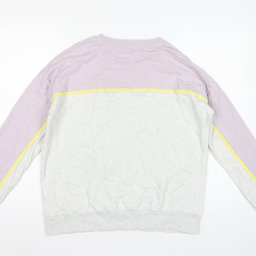 Next Women Multicoloured UK 14 Colourblock Cotton Pullover Sweatshirt