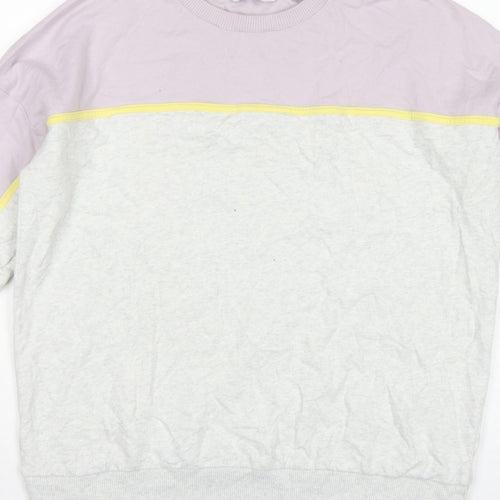 Next Women Multicoloured UK 14 Colourblock Cotton Pullover Sweatshirt