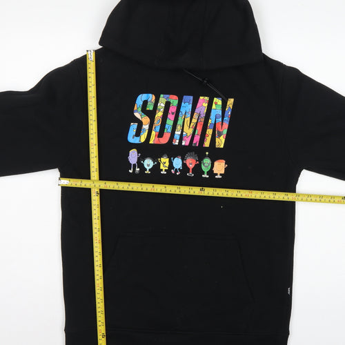 SDMN Men Black M Pullover Hoodie Mr Men Little Miss Graphic