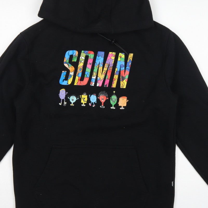 SDMN Men Black M Pullover Hoodie Mr Men Little Miss Graphic