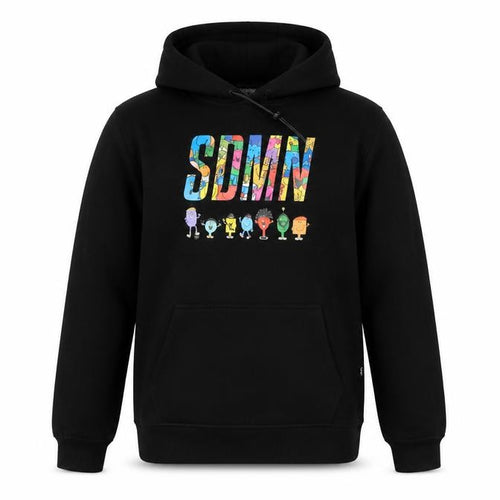 SDMN Men Black M Pullover Hoodie Mr Men Little Miss Graphic