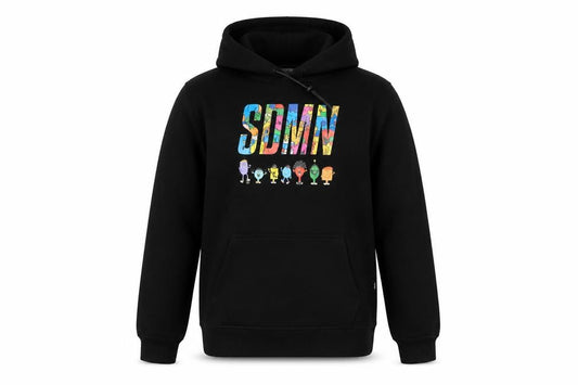SDMN Men Black M Pullover Hoodie Mr Men Little Miss Graphic