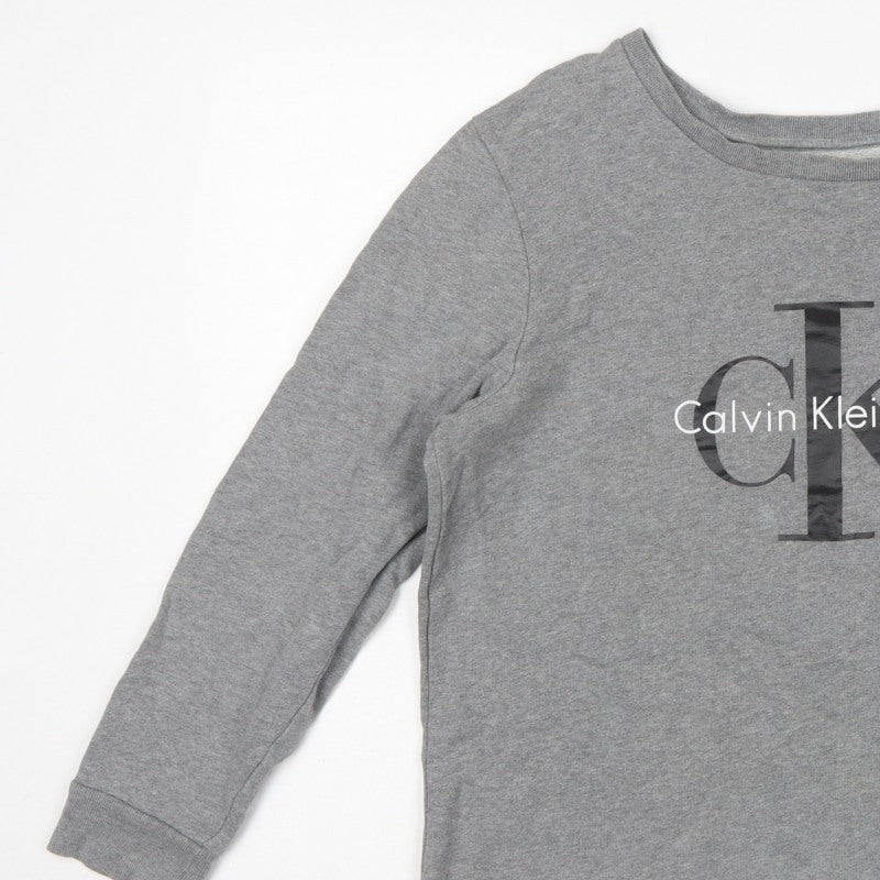 Additional view of Calvin Klein Jeans Women’s Grey L Logo Pullover Sweatshirt