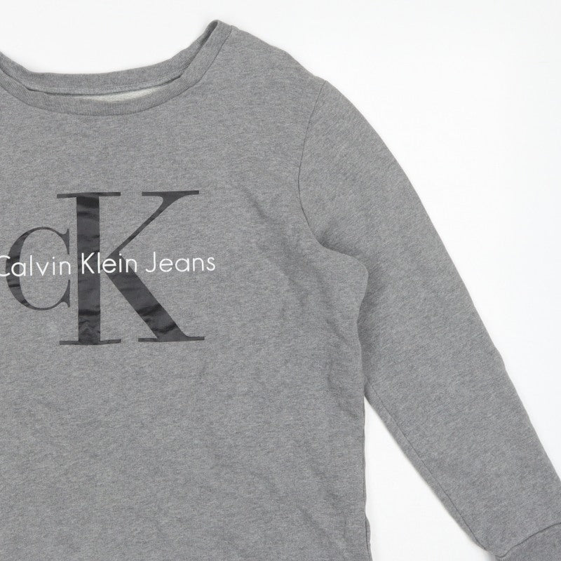 Additional view of Calvin Klein Jeans Women’s Grey L Logo Pullover Sweatshirt