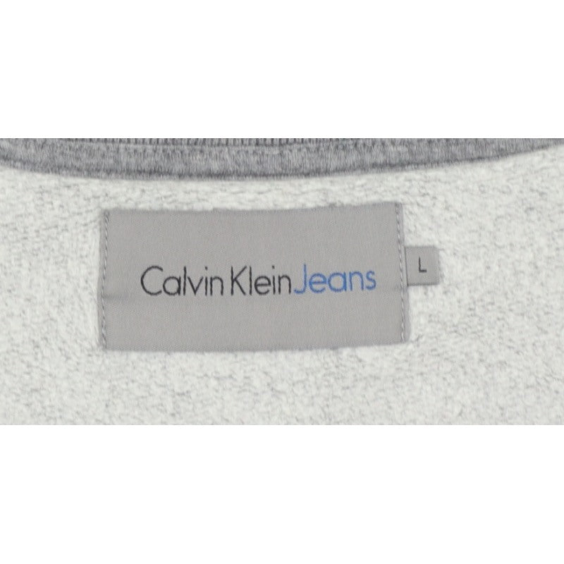 Additional view of Calvin Klein Jeans Women’s Grey L Logo Pullover Sweatshirt