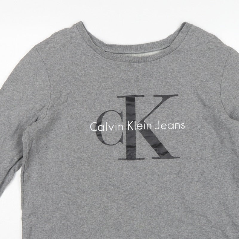 Additional view of Calvin Klein Jeans Women’s Grey L Logo Pullover Sweatshirt
