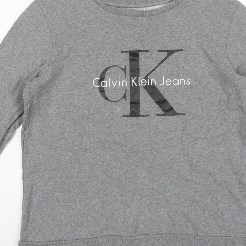 Additional view of Calvin Klein Jeans Women’s Grey L Logo Pullover Sweatshirt