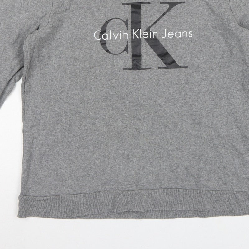 Additional view of Calvin Klein Jeans Women’s Grey L Logo Pullover Sweatshirt