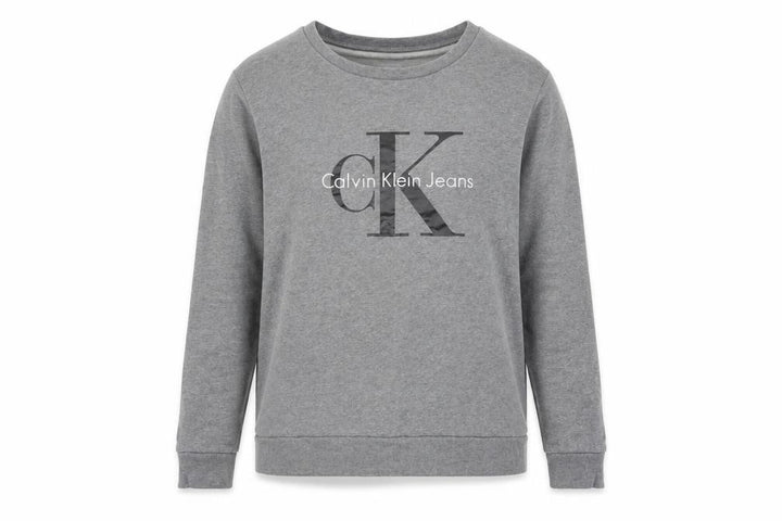 Calvin Klein Jeans Women’s Grey L Logo Pullover Sweatshirt
