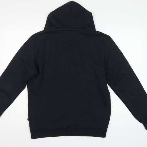 Puma Men’s Black S Pullover Hoodie Logo Graphic Print Pocket