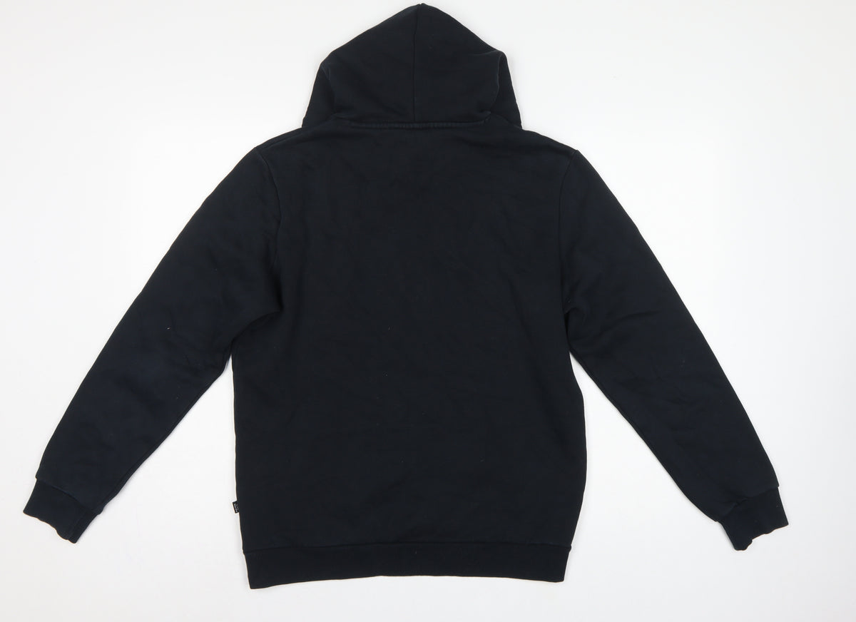 Puma Men’s Black S Pullover Hoodie Logo Graphic Print Pocket