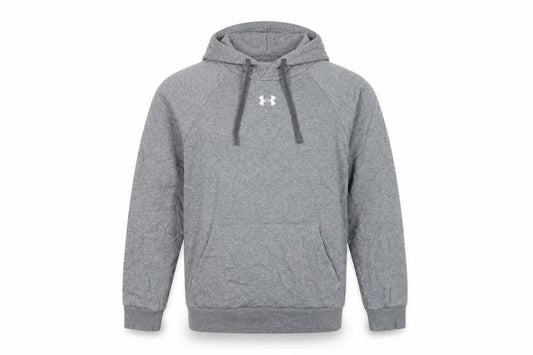 Under Armour Men’s Grey M Pullover Hoodie Logo Sports Fleece
