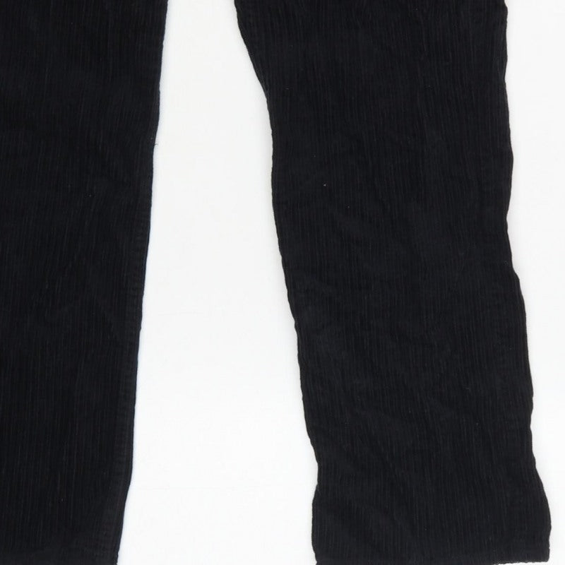 & Other Stories Women Black UK 6 Corduroy Straight Trousers