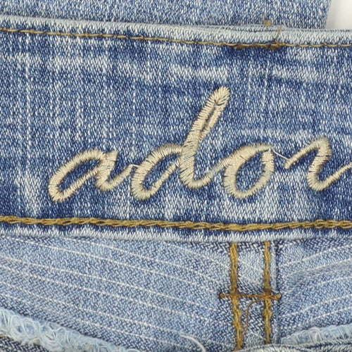 Adore Women’s Blue Size 12 Low Rise Distressed Bootcut Stretch Jeans