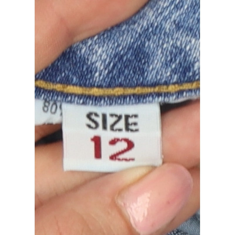 Adore Women’s Blue Size 12 Low Rise Distressed Bootcut Stretch Jeans