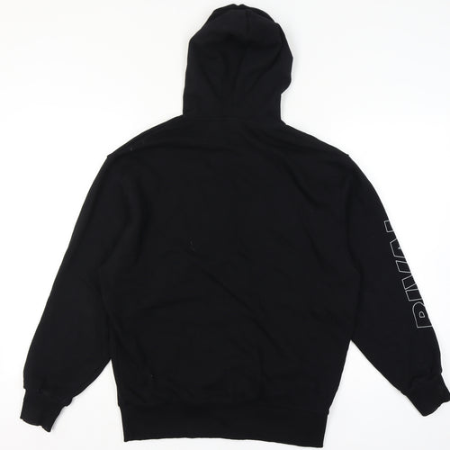 Collusion Unisex Black XS Pullover Graphic Print Cotton Hoodie