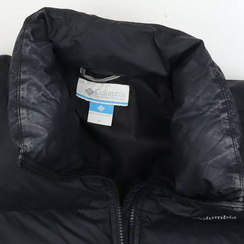 Columbia Men’s Black M Puffer Jacket Quilted Full Zip Outdoor