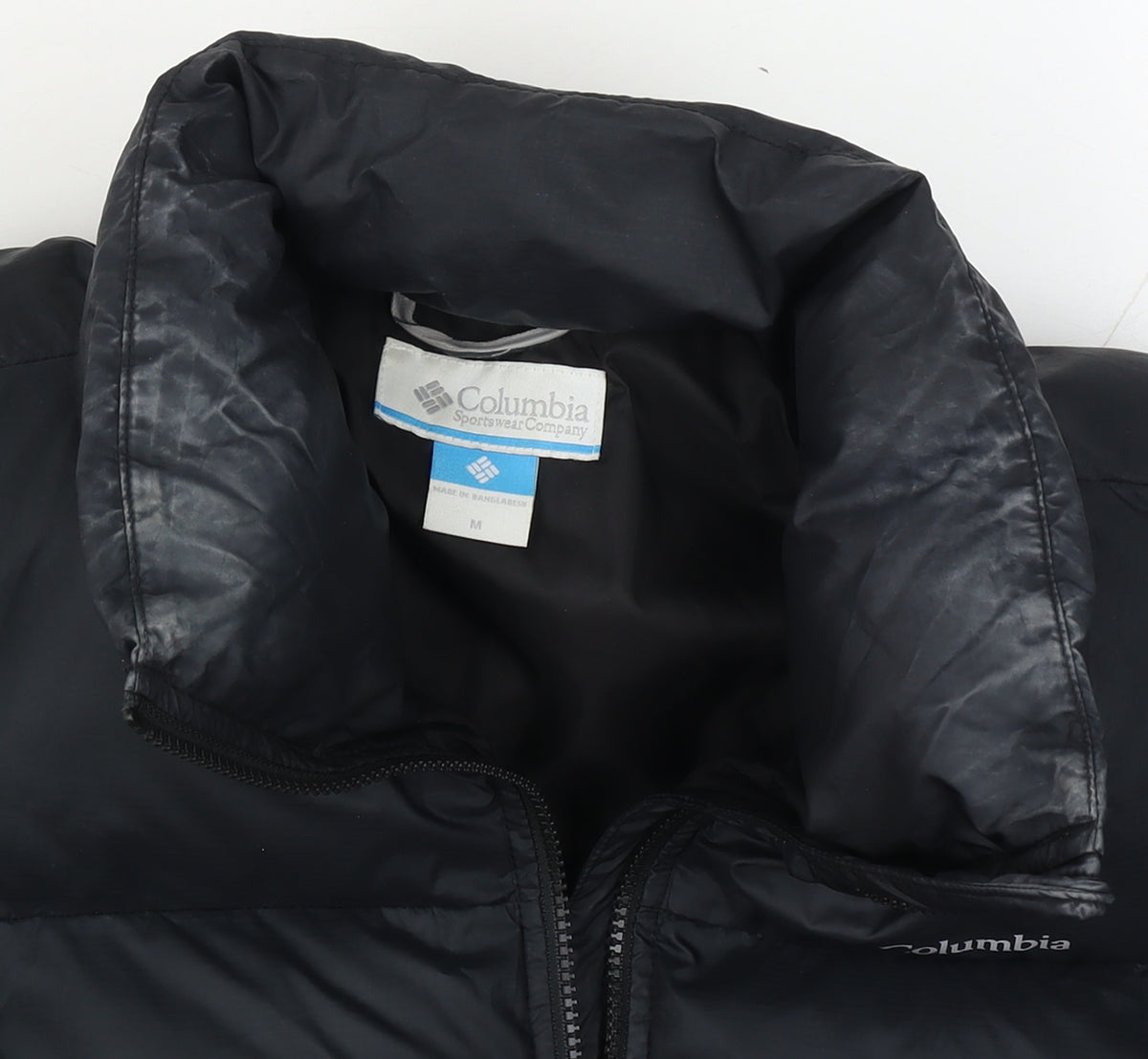 Columbia Men’s Black M Puffer Jacket Quilted Full Zip Outdoor