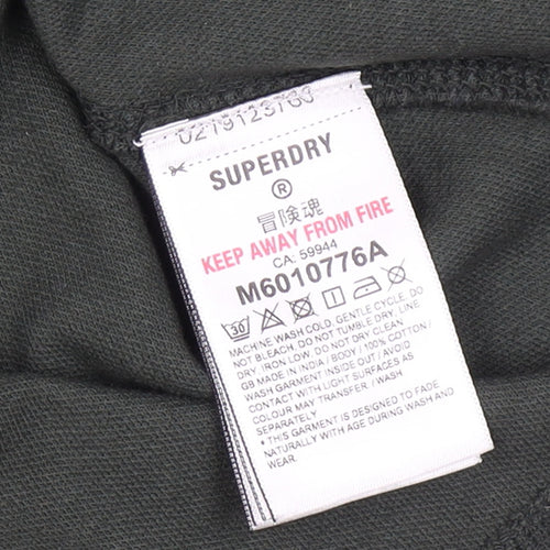 Superdry Men’s Green L Long Sleeve Cotton Henley Button-Up Top