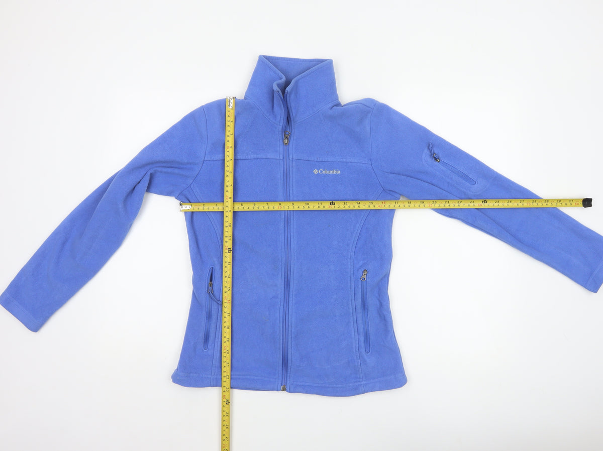 Columbia Women Blue S Fleece Full Zip Outdoor Jacket Pockets