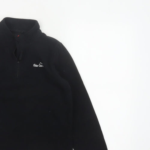 Peter Storm Boys Black 13 Years 1/4 Zip Fleece Pullover Sweatshirt