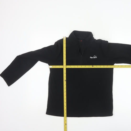 Peter Storm Boys Black 13 Years 1/4 Zip Fleece Pullover Sweatshirt